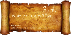 Halász Almiréna névjegykártya